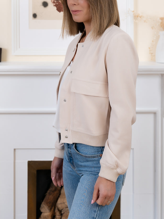 Beige Beatrice Bomber