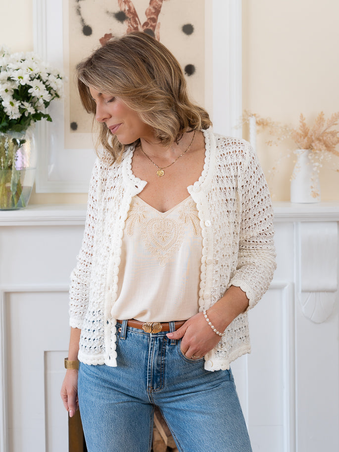 Ecru Chiara Cardigan