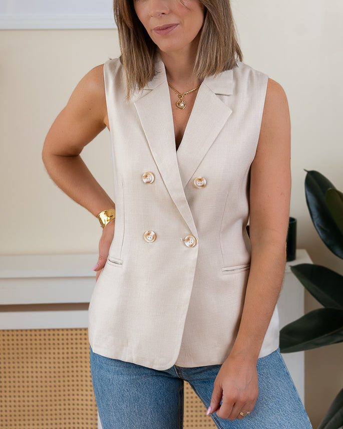 Beige Ivy Waistcoat