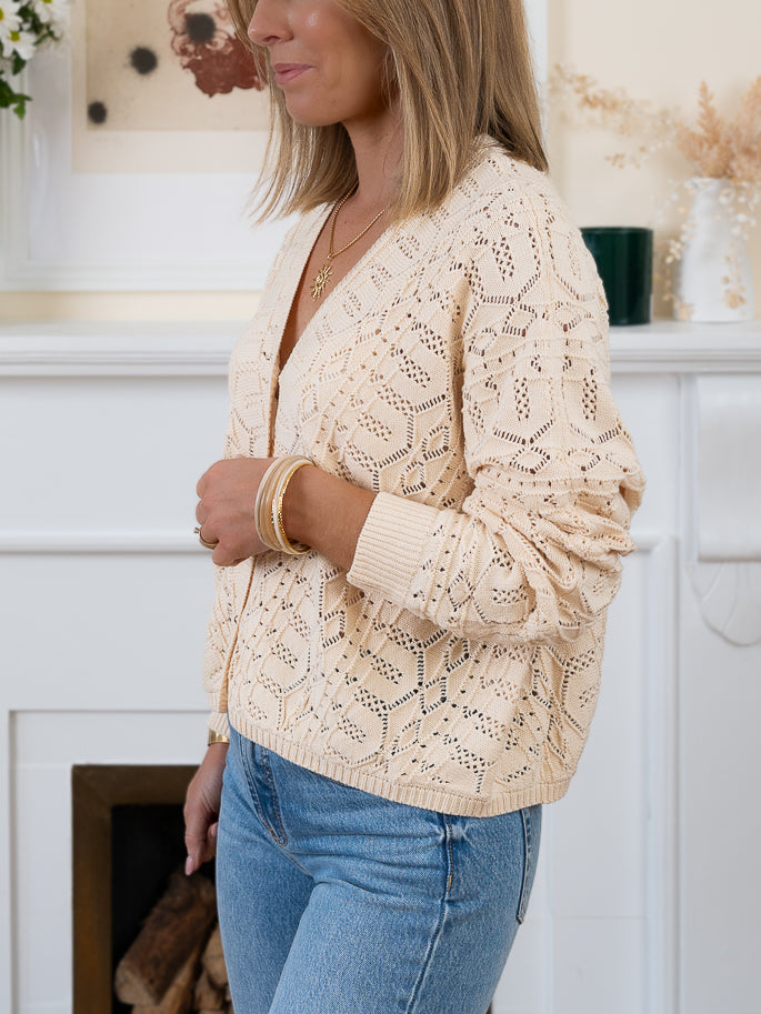 Beige Melina Cardigan