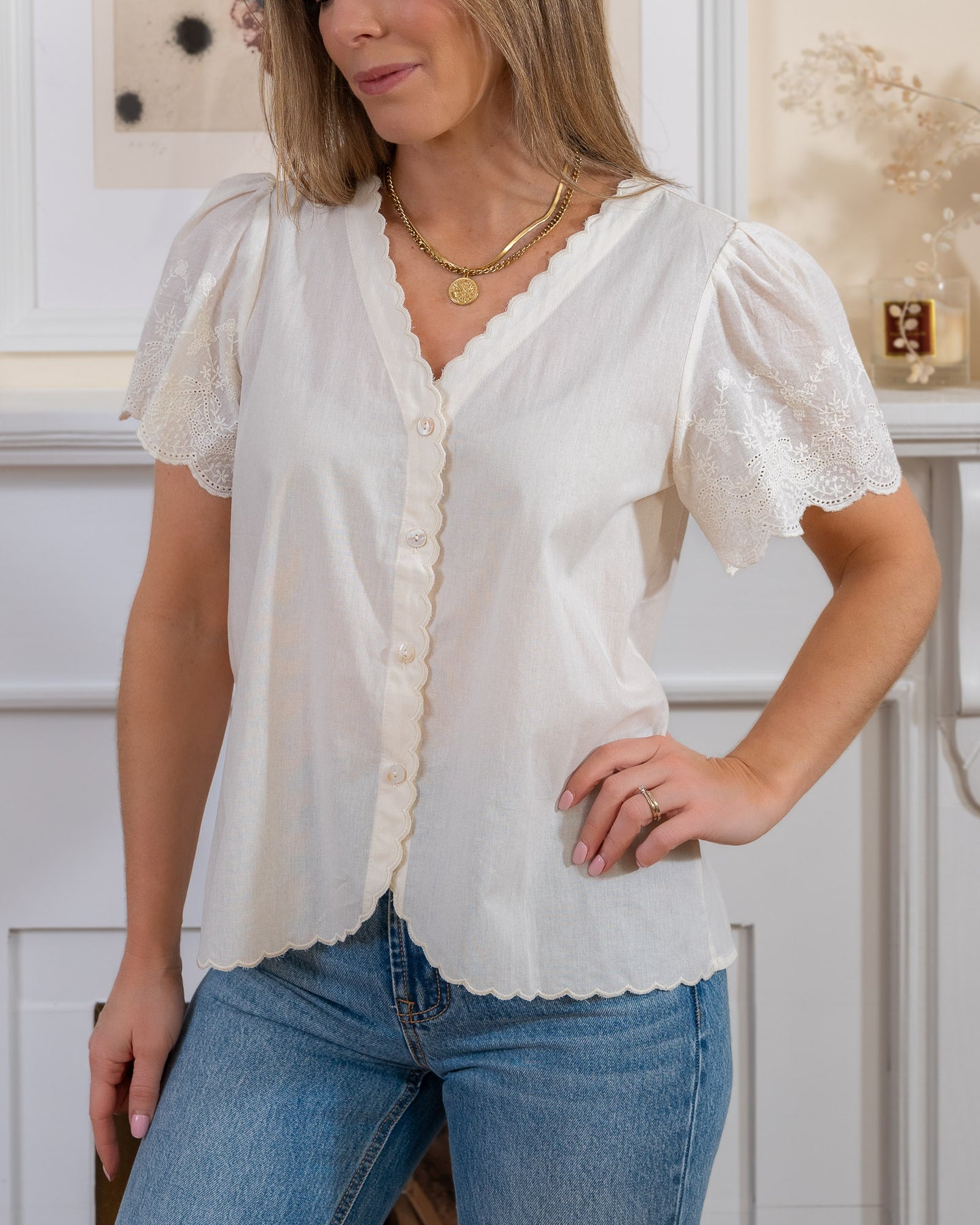 Beige Niamh Blouse