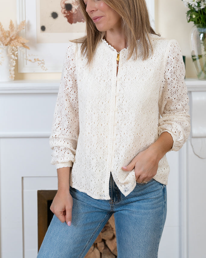 Beige Noemi Blouse