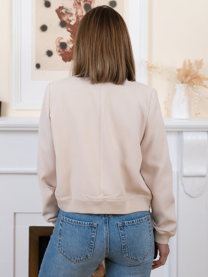 Beige Beatrice Bomber