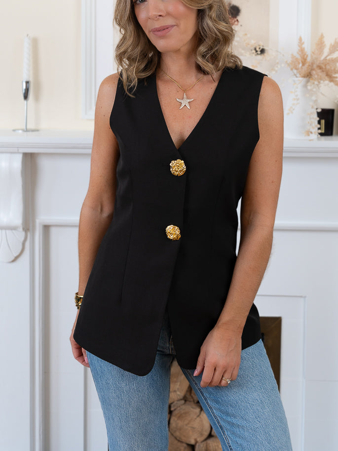 Black Aurore Waistcoat
