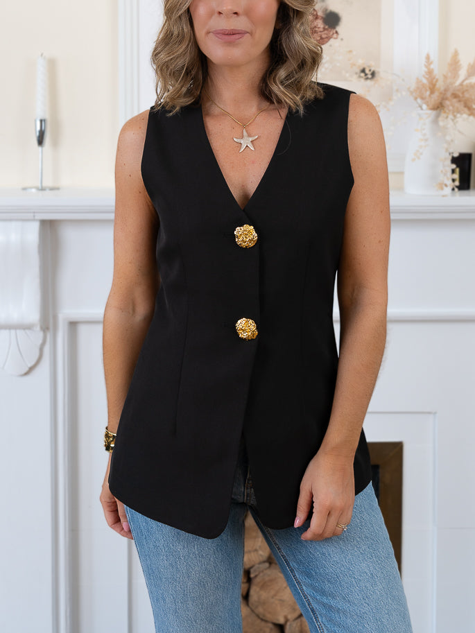 Black Aurore Waistcoat