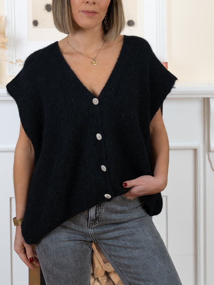 Black Gloria Knit