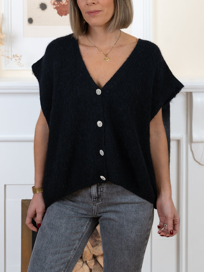 Black Gloria Knit
