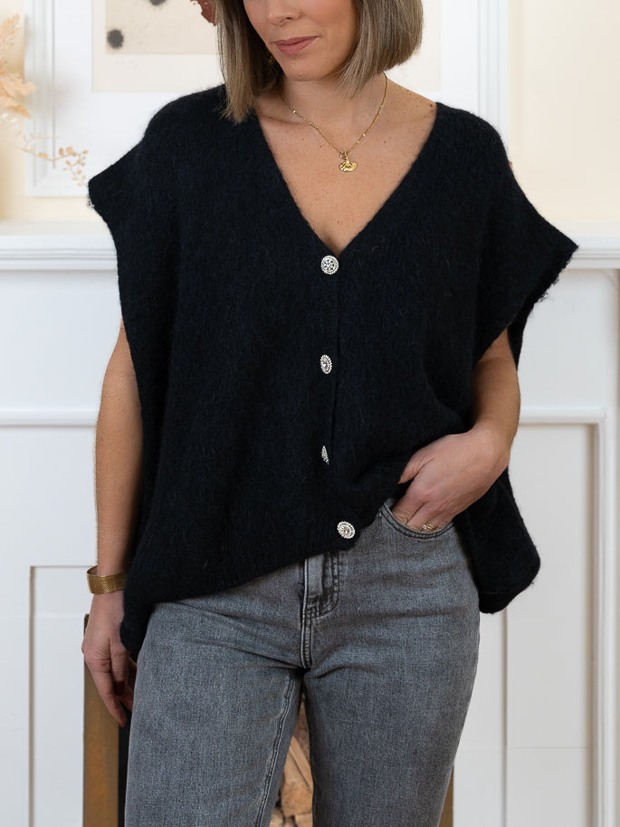 Black Gloria Knit