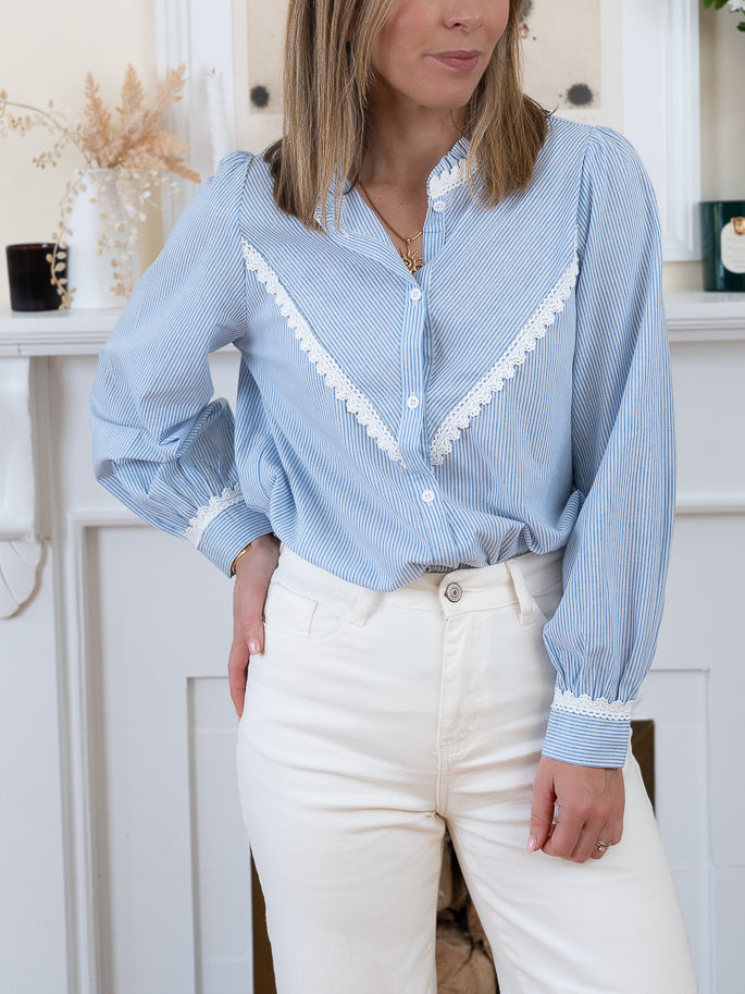 Blue Delia Blouse