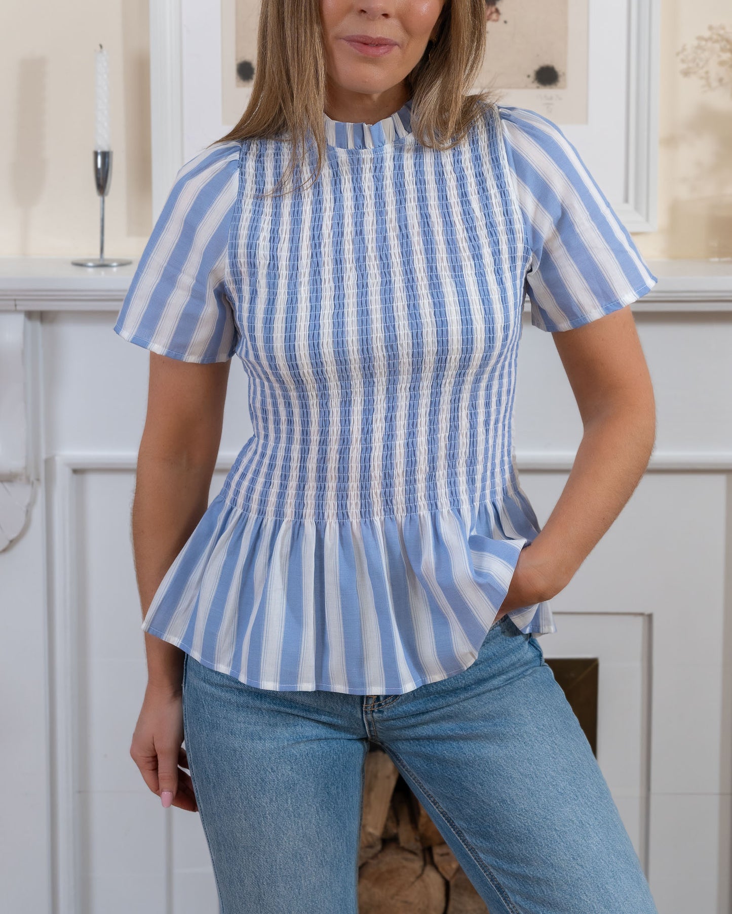 Blue Sarah Top