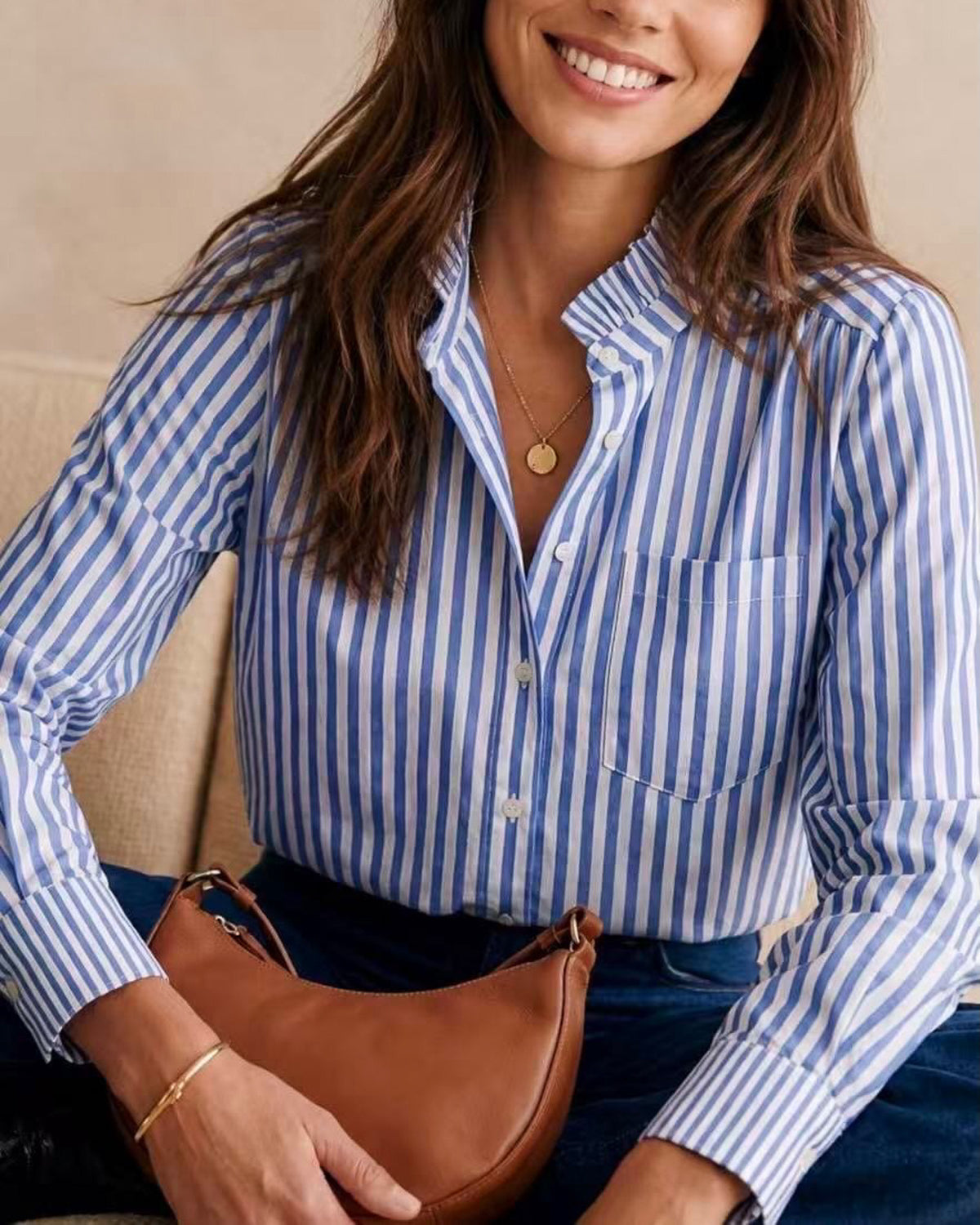 Blue Stripe Rody Blouse