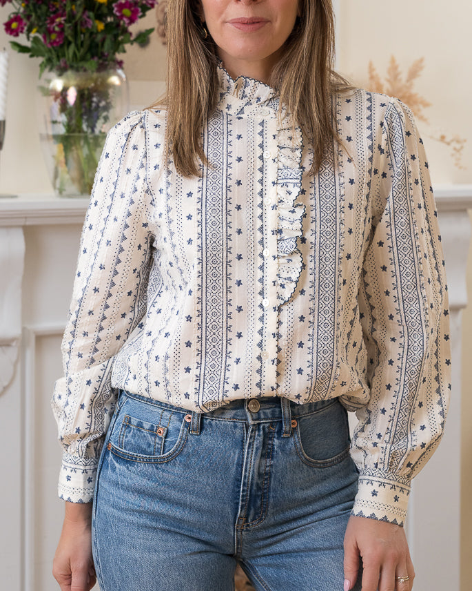 Blue Briona Blouse