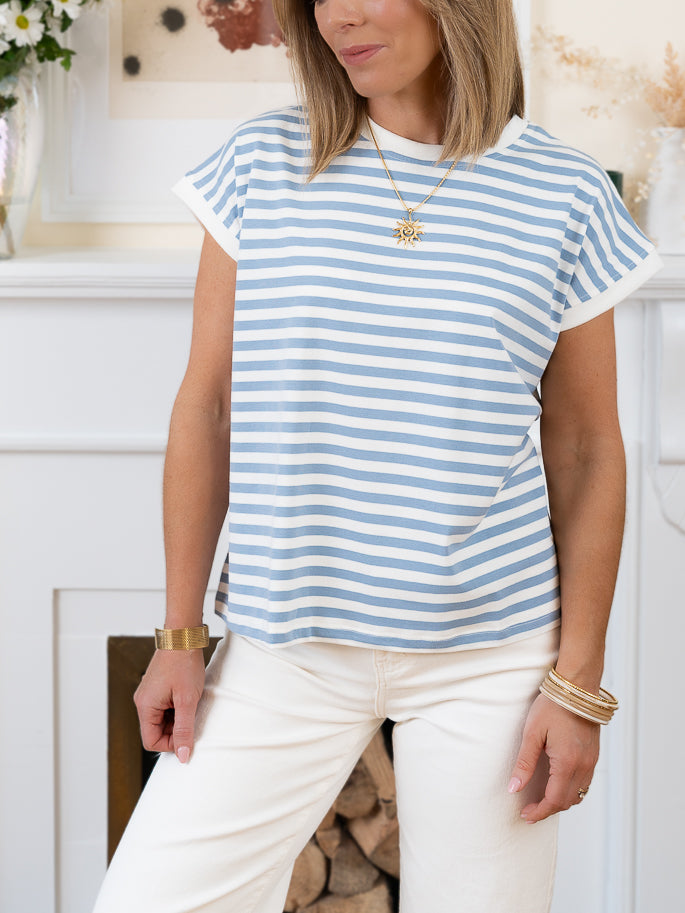 Blue striped Tee