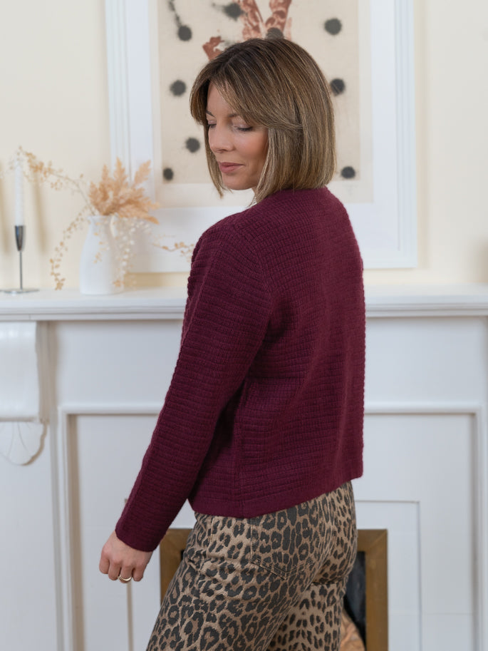 Burgundy Gabriel Cardigan