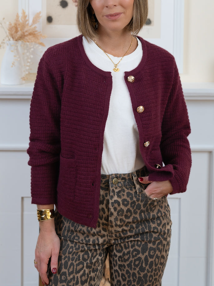Burgundy Gabriel Cardigan