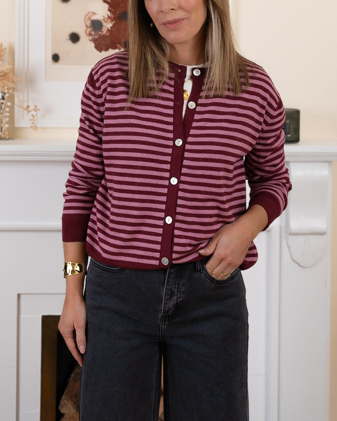 Burgundy Nuala cardigan