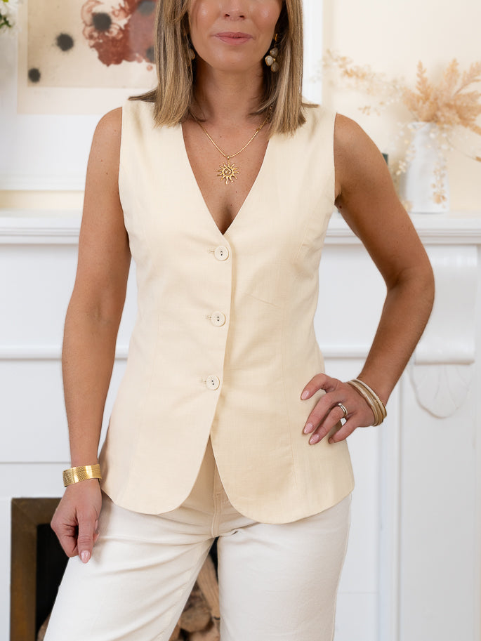 Buttermilk Amara waistcoat
