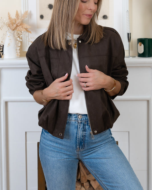 Dark Brown Chelsea bomber