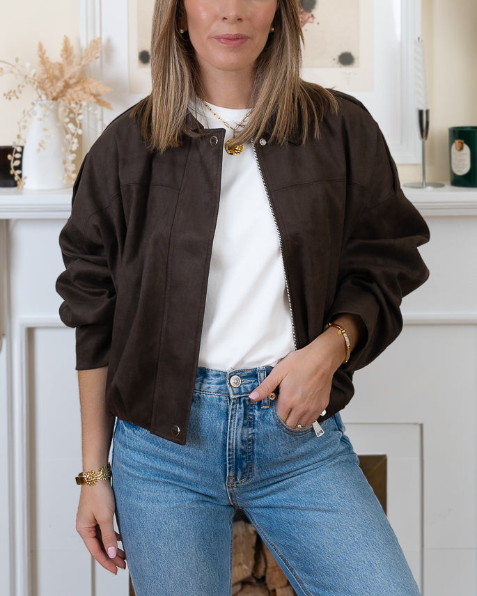 Dark Brown Chelsea bomber