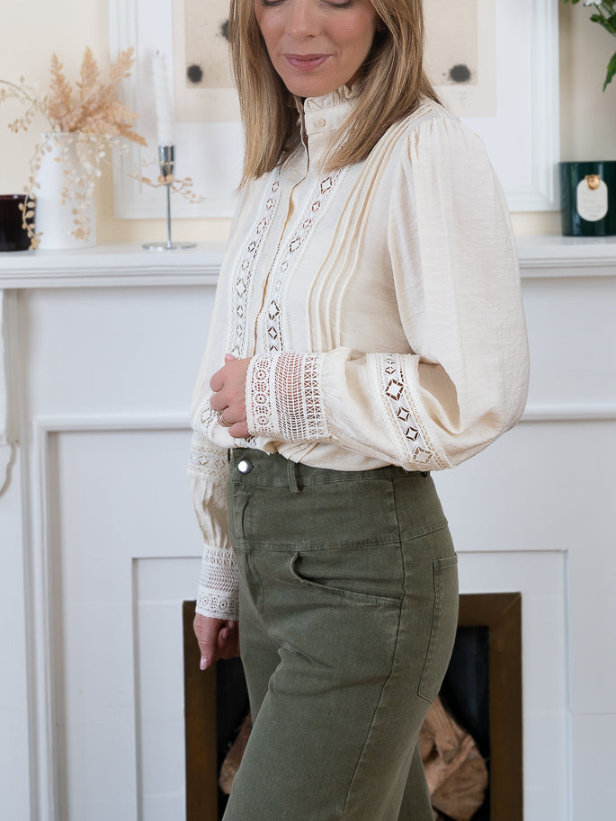 Cream Elizabeth Blouse