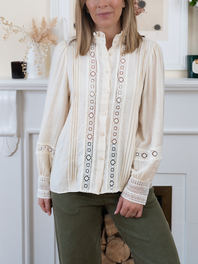 Cream Elizabeth Blouse
