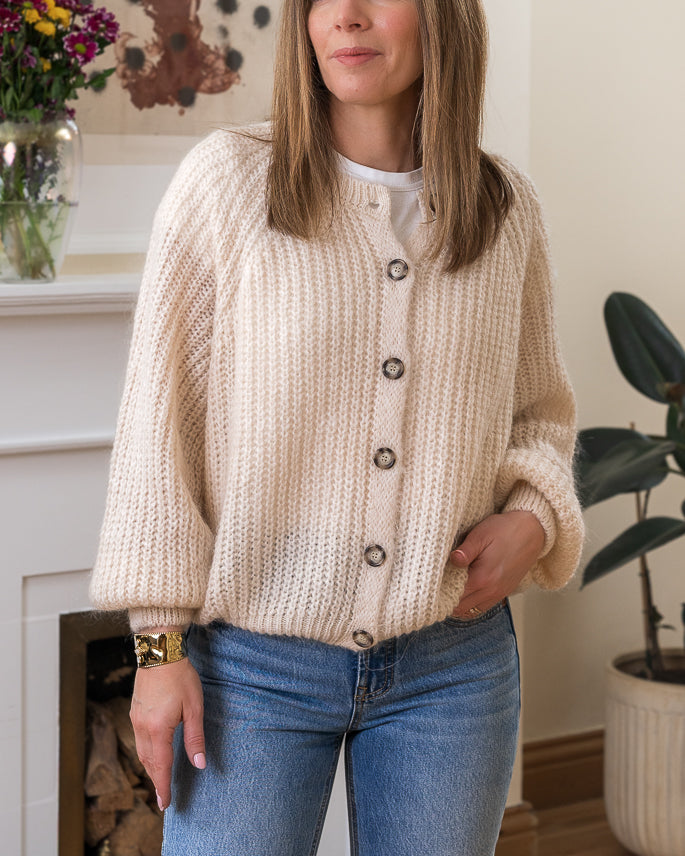 Soft Ecru Ollie Cardigan