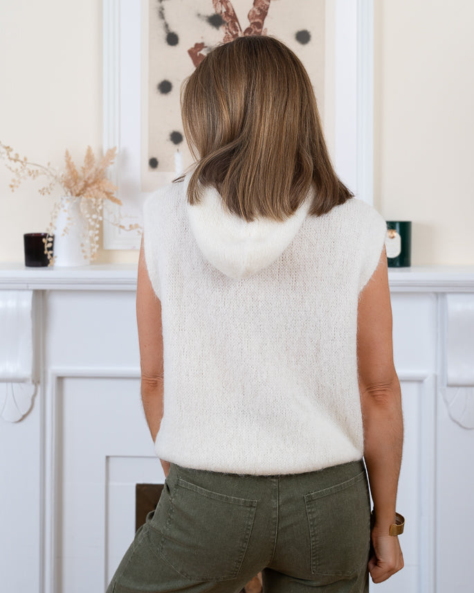 Ecru Sarah Alpaca Hoodie