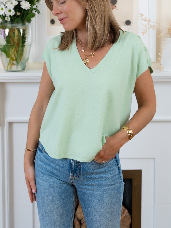 Green Rachel Top