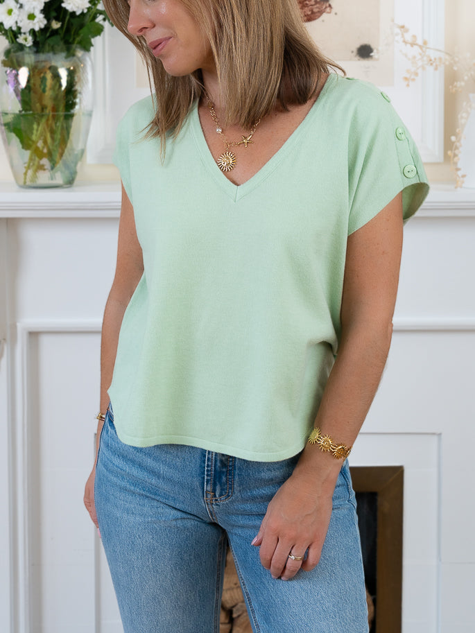 Green Rachel Top