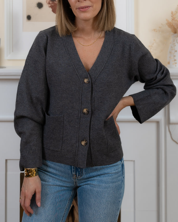 Grey Zak Cardigan