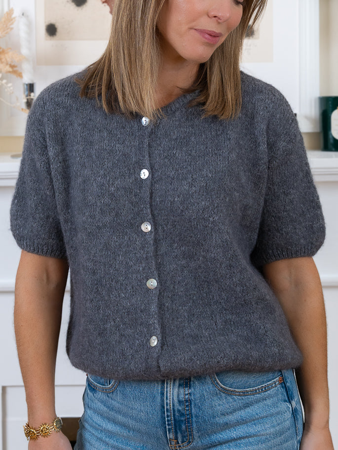 Grey Sabine Alpaca Cardigan