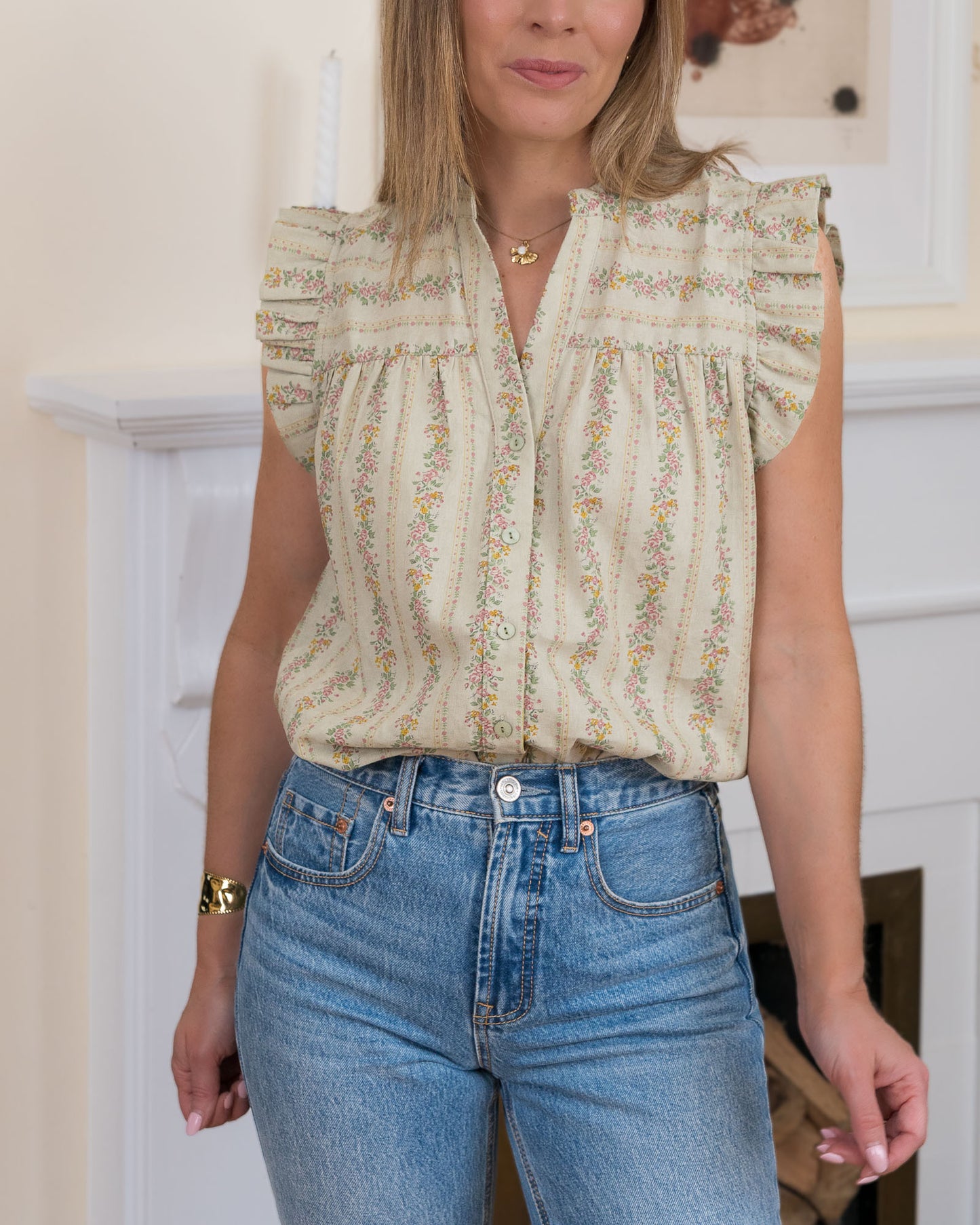 Khaki Valerie blouse