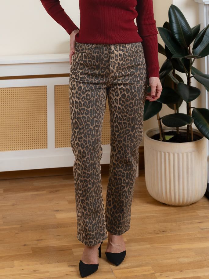 Leopard Ankle Jean