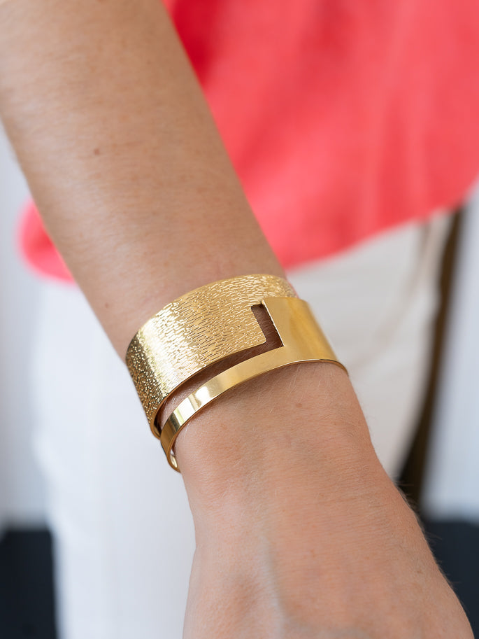 Liam gold bangle bracelet