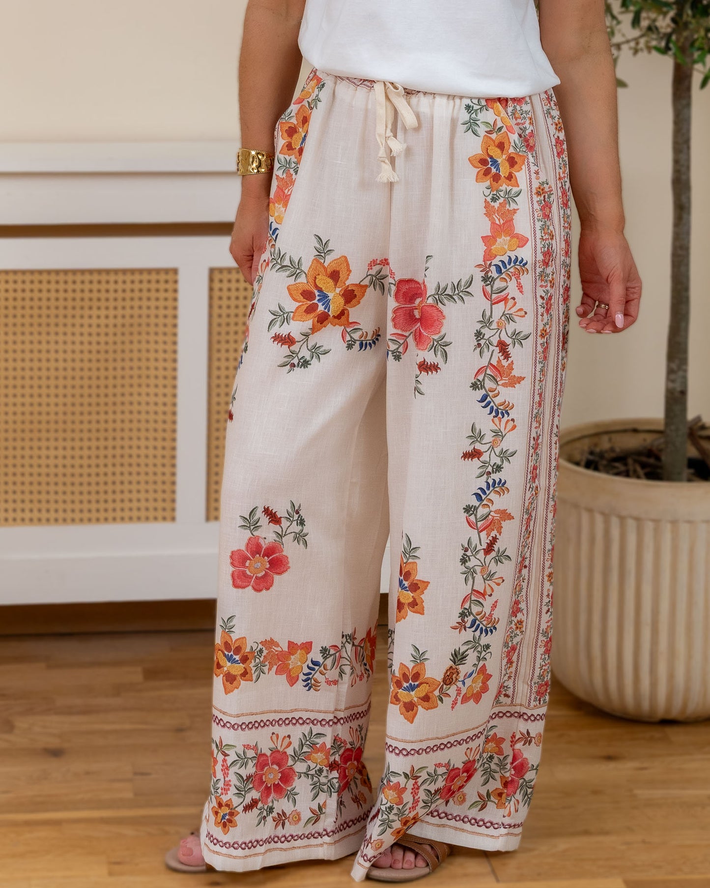Linen Poppy Trousers