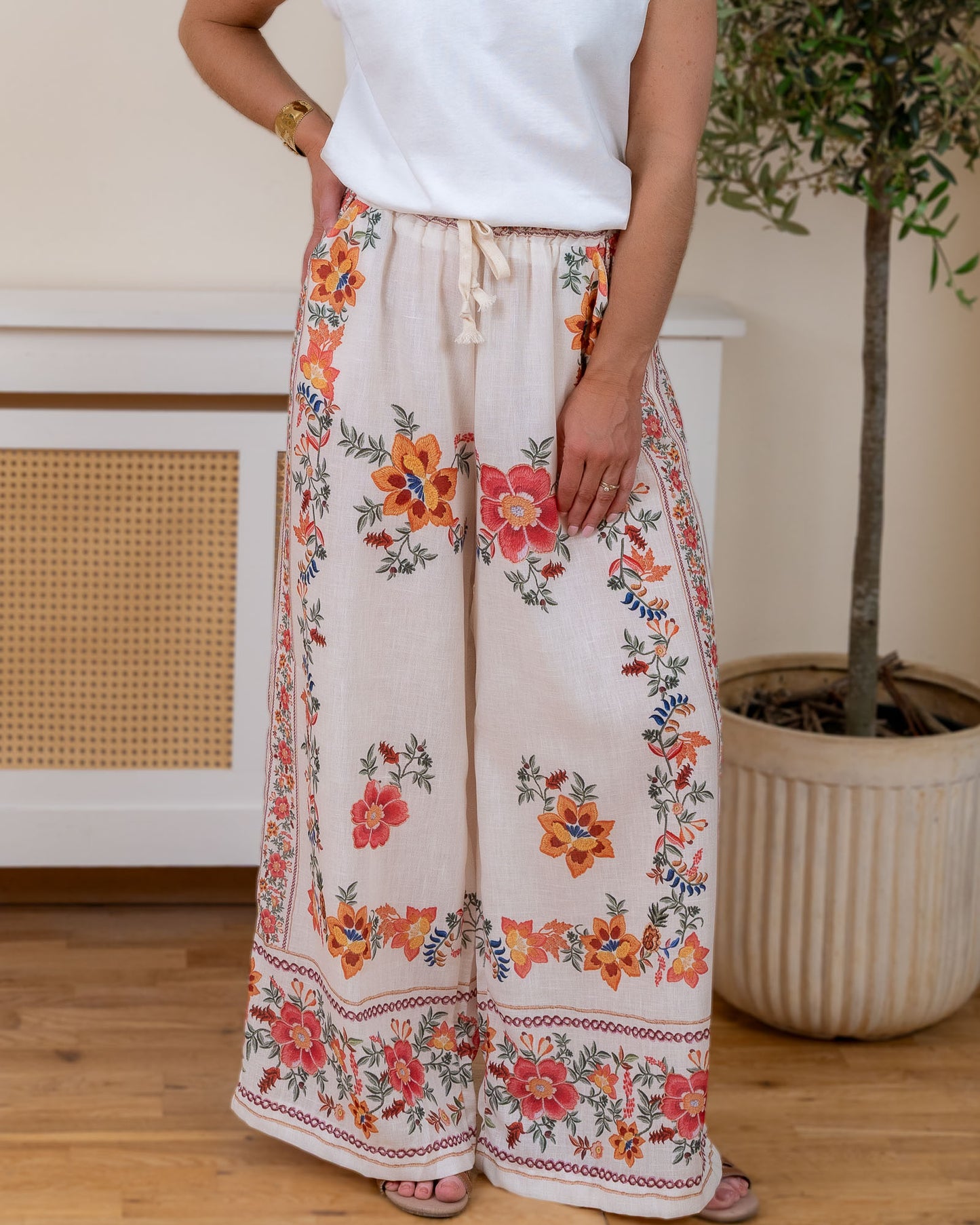 Linen Poppy Trousers