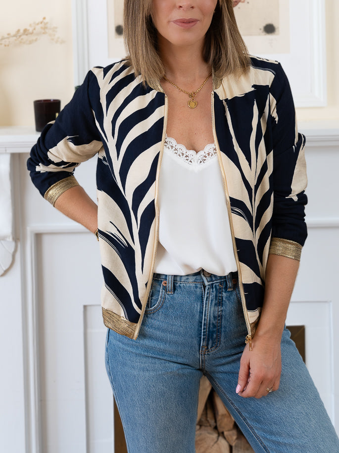 Navy Bombay bomber Jacket