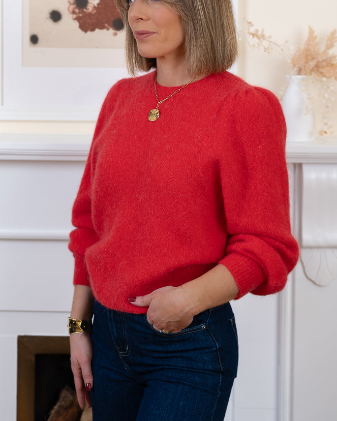 Red Baby Alpaca Jumper