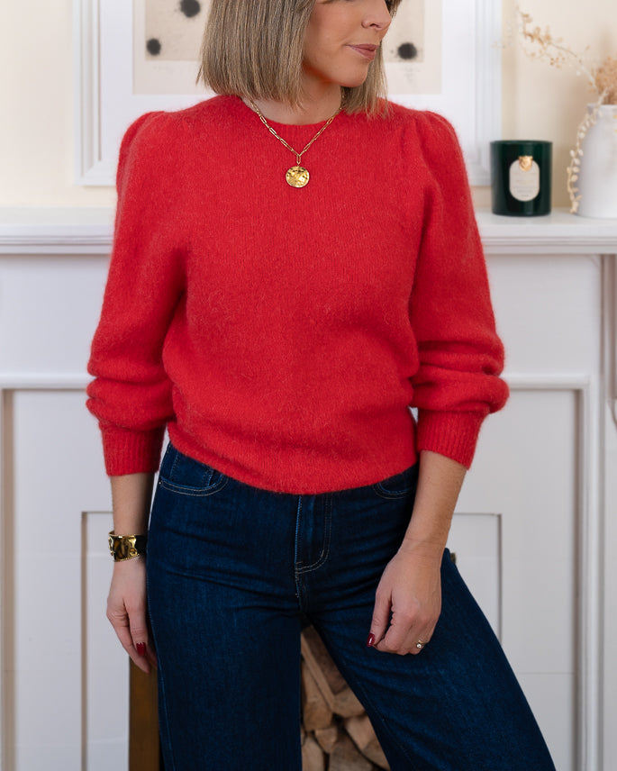 Red Baby Alpaca Jumper