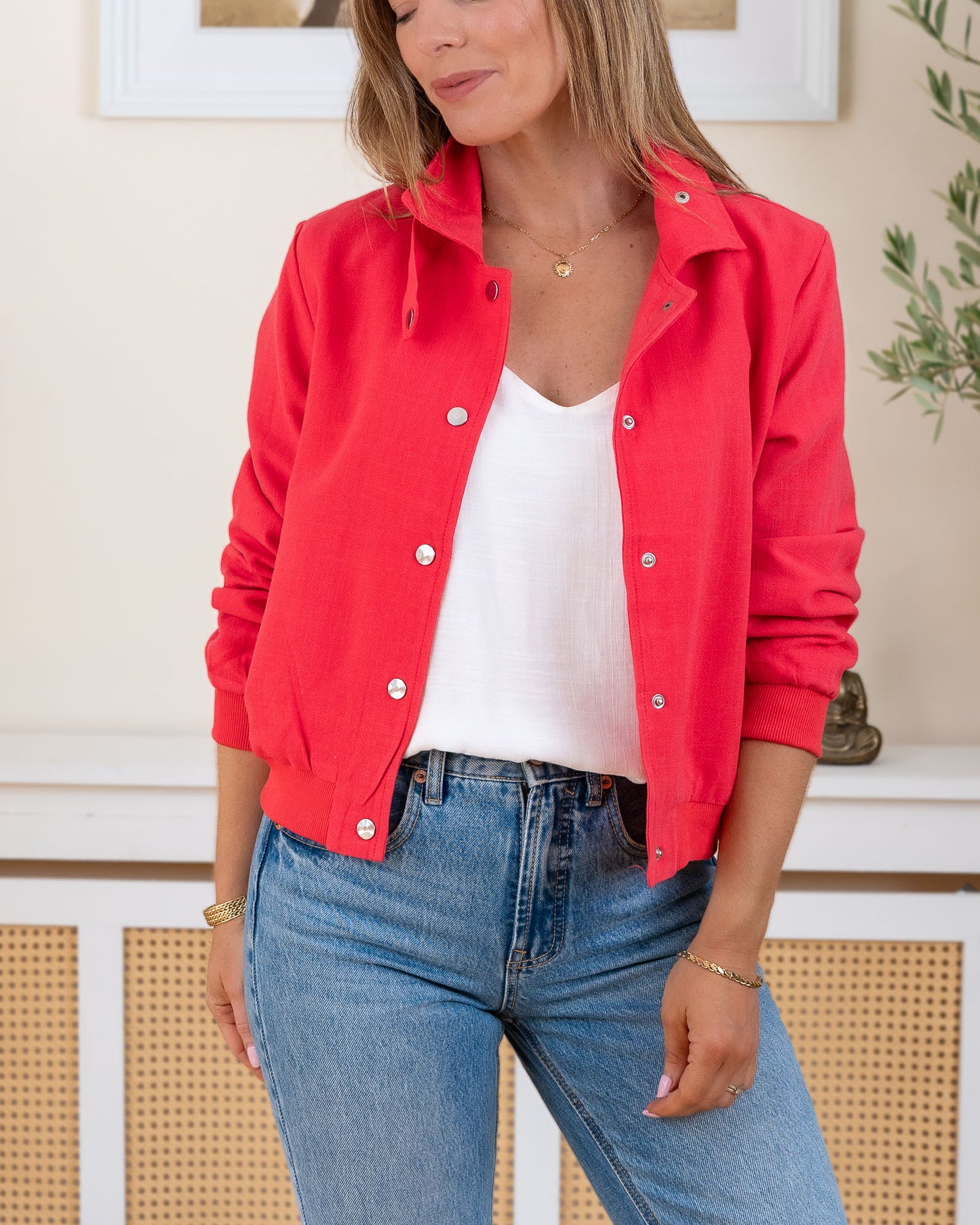 Red Monaco bomber jacket