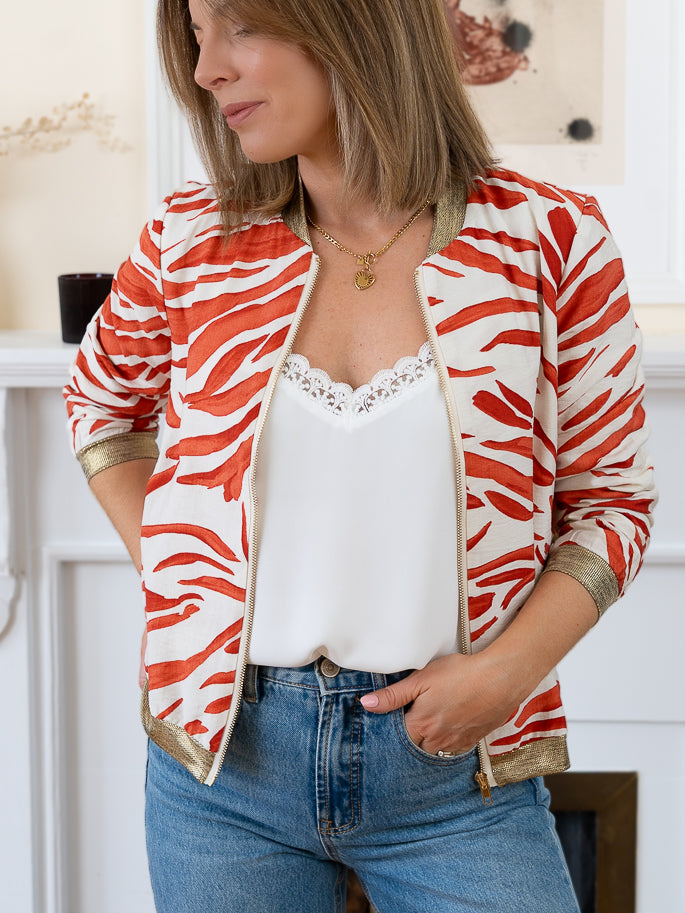 Red Ottawa Bomber Jacket