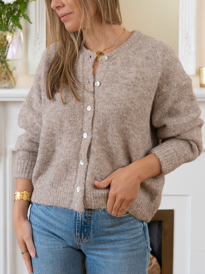Taupe Julie Cardigan