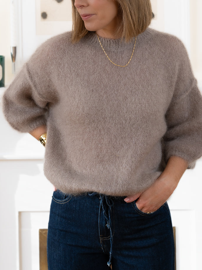 Taupe Ross Mohair Jumper