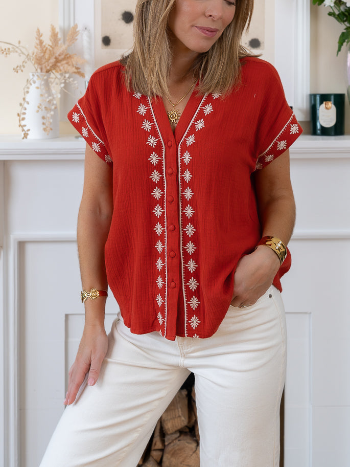 Terracotta Camila Blouse