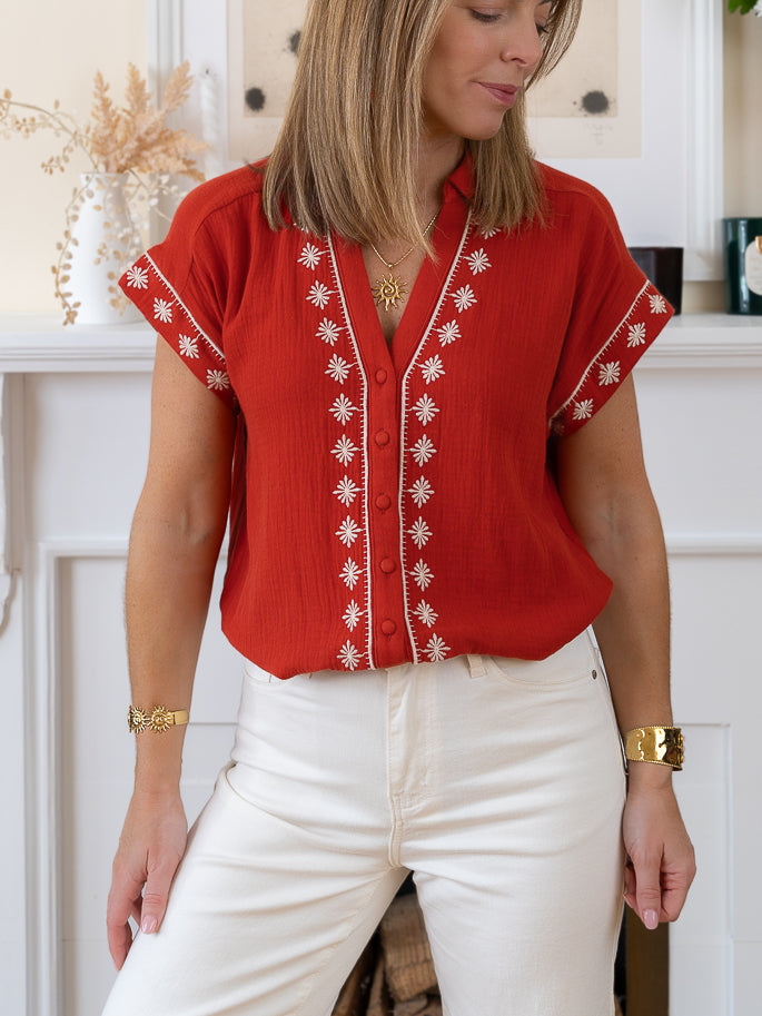 Terracotta Camila Blouse