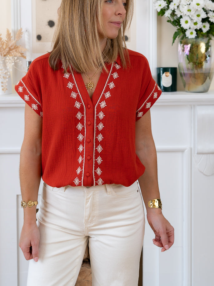 Terracotta Camila Blouse