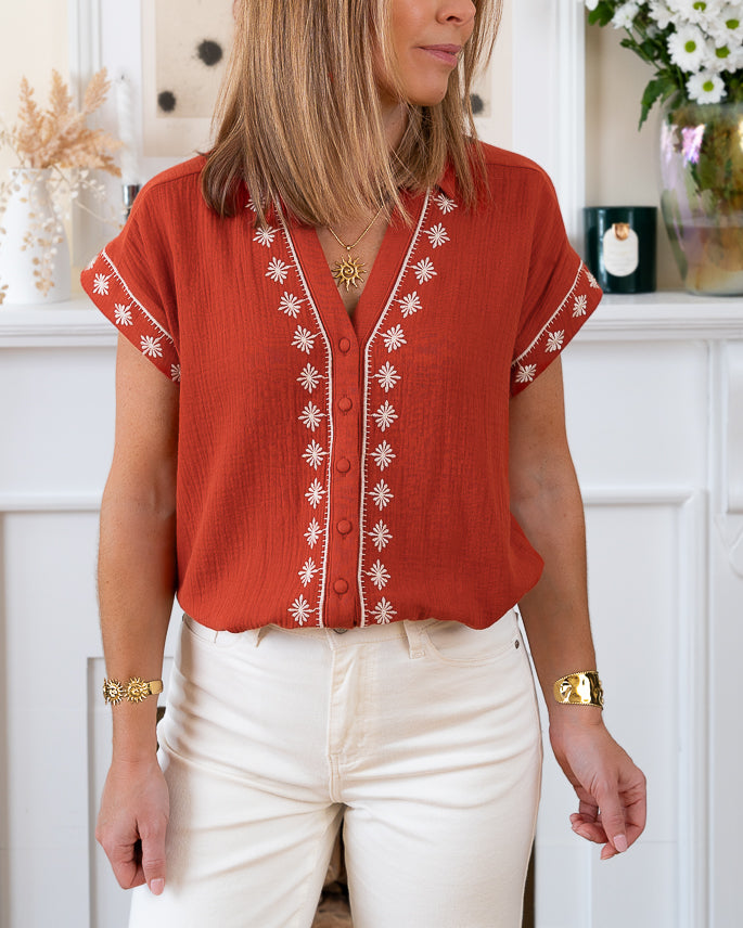 Terracotta Camila Blouse