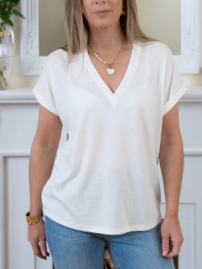 White Justine top