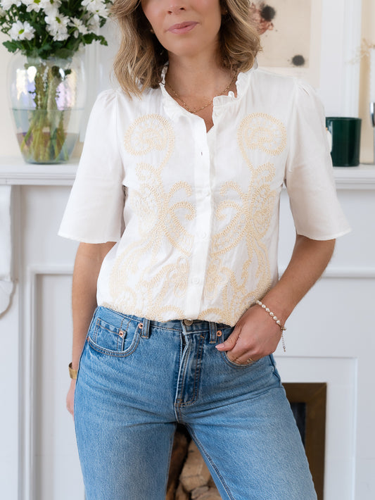 White Adeline Blouse