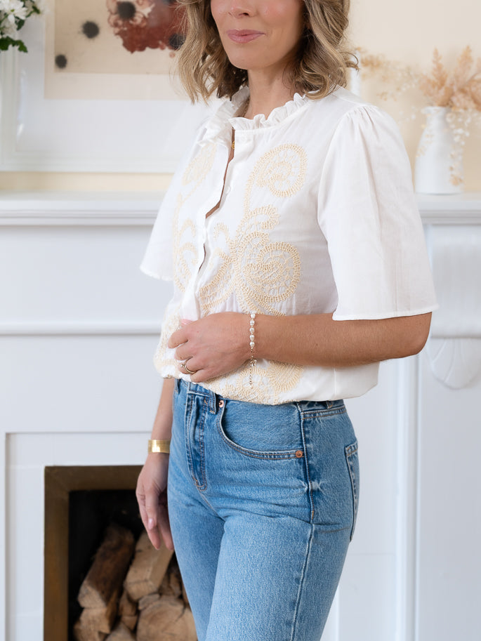 White Adeline Blouse